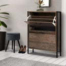 12 Pair Wooden Vintage Shoe Rack Storage - Wood