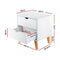 Bedside Table 2 Drawers - White