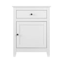 Large Bedside Table Nightstand - White