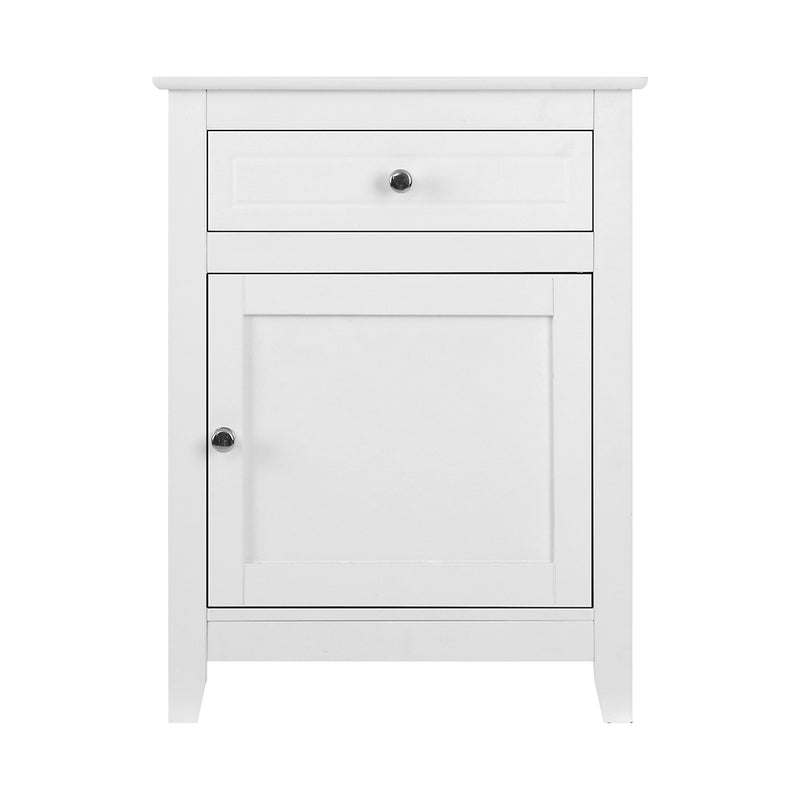 Large Bedside Table Nightstand - White