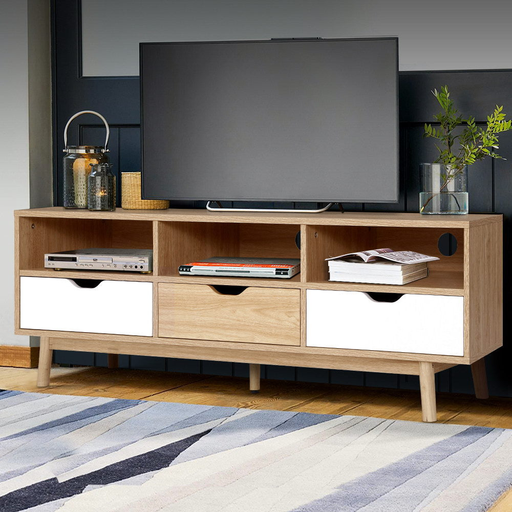 Arlo TV Cabinet Entertainment Unit Stand Wooden Storage 140cm Scandinavian