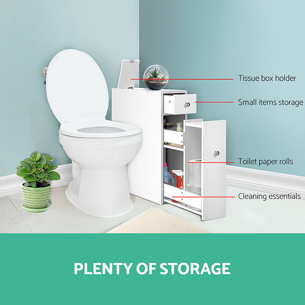 Serene Bathroom Storage Cabinet – White – Standard