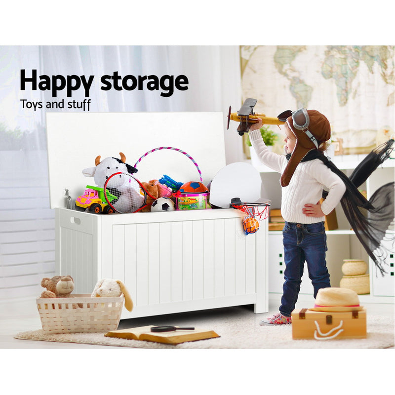 Kids Toy Chest Storage - White