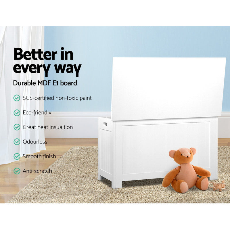 Kids Toy Chest Storage - White