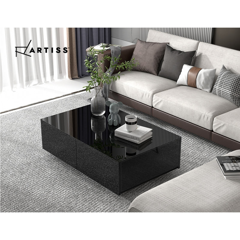 4 Drawers Coffee Table - Black