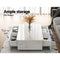 4 Drawers Coffee Table - White