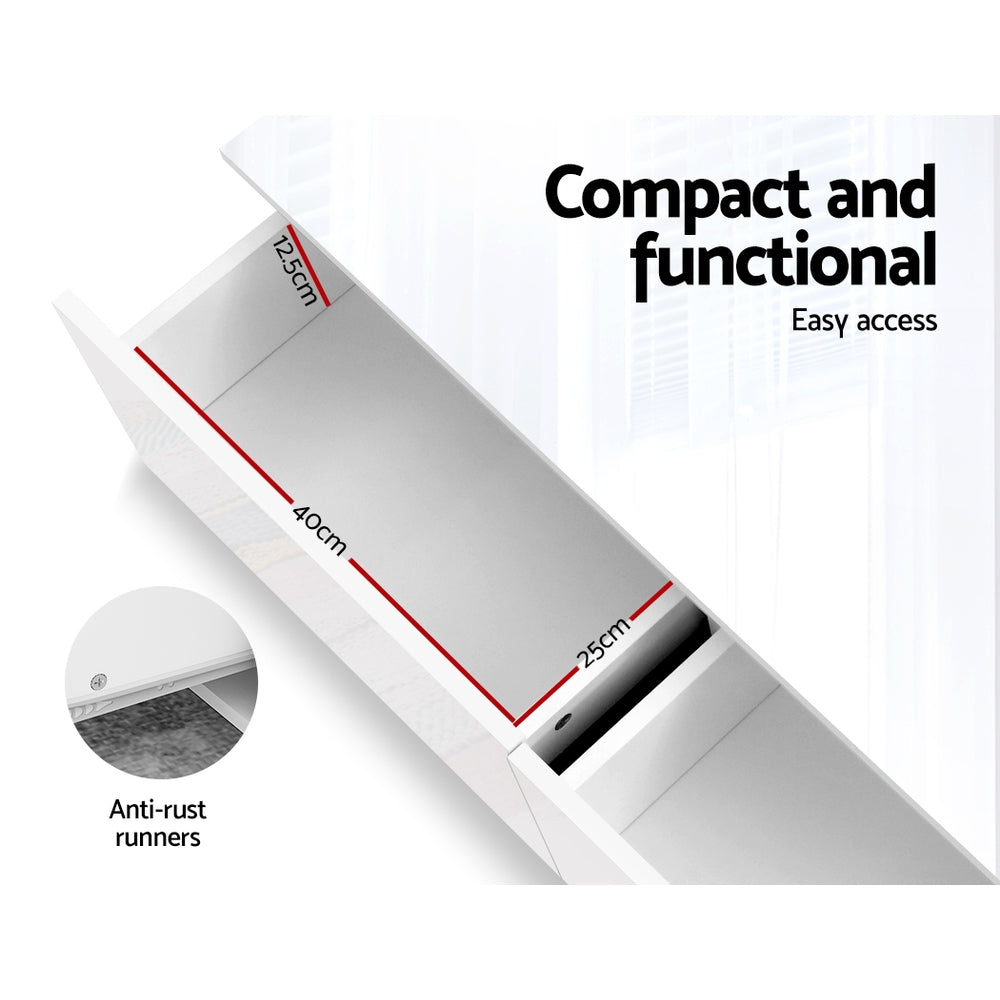 Trevi Coffee Table – White – 95 cm