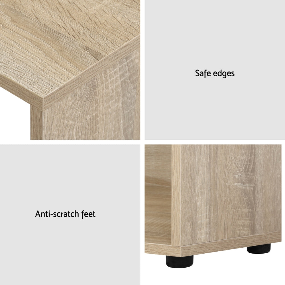 Alban Computer Desk with Bookshelf – Oak – 130 cm