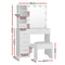 Dressing Table Set with 10 LED Bulbs – Dylan White