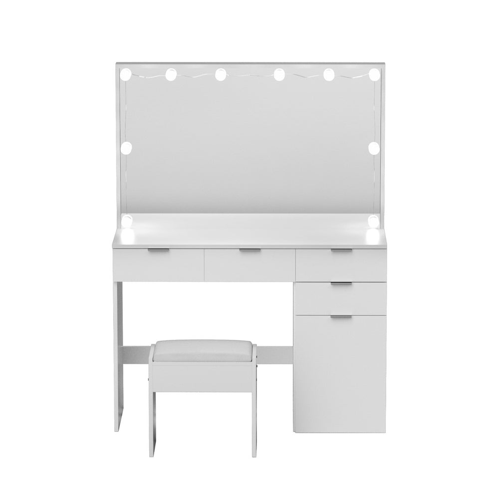 Radiance LED Dressing Table Set – White – 10 LED Bulbs