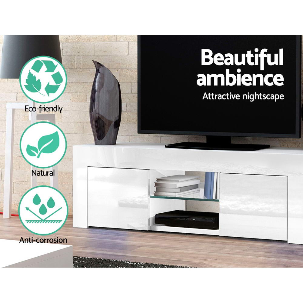 Ivan Entertainment Unit – White – 130 cm