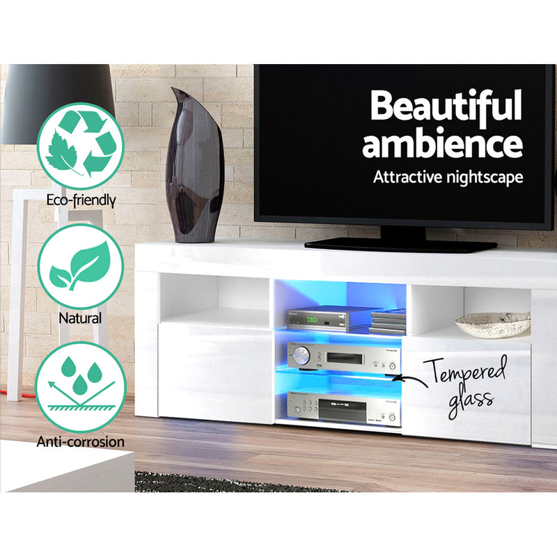 LED Entertainment Unit TV Cabinet - White