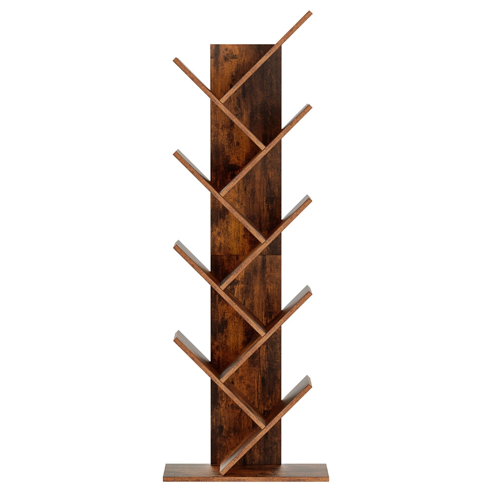 Arvon Tree Bookshelf – Walnut – 9 Tiers
