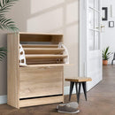 Shoe Rack Cabinet 24 Pairs 3 - tier Wood Nina