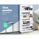 Mirror Shoe Cabinet Storage Organiser