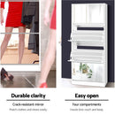 Mirror Shoe Cabinet Storage Organiser