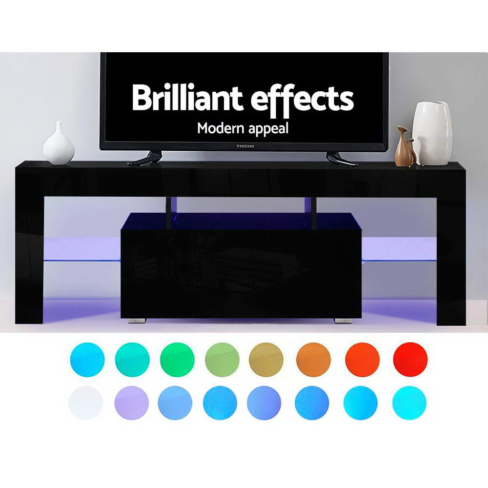 Alderon LED TV Cabinet – Black – 130 cm