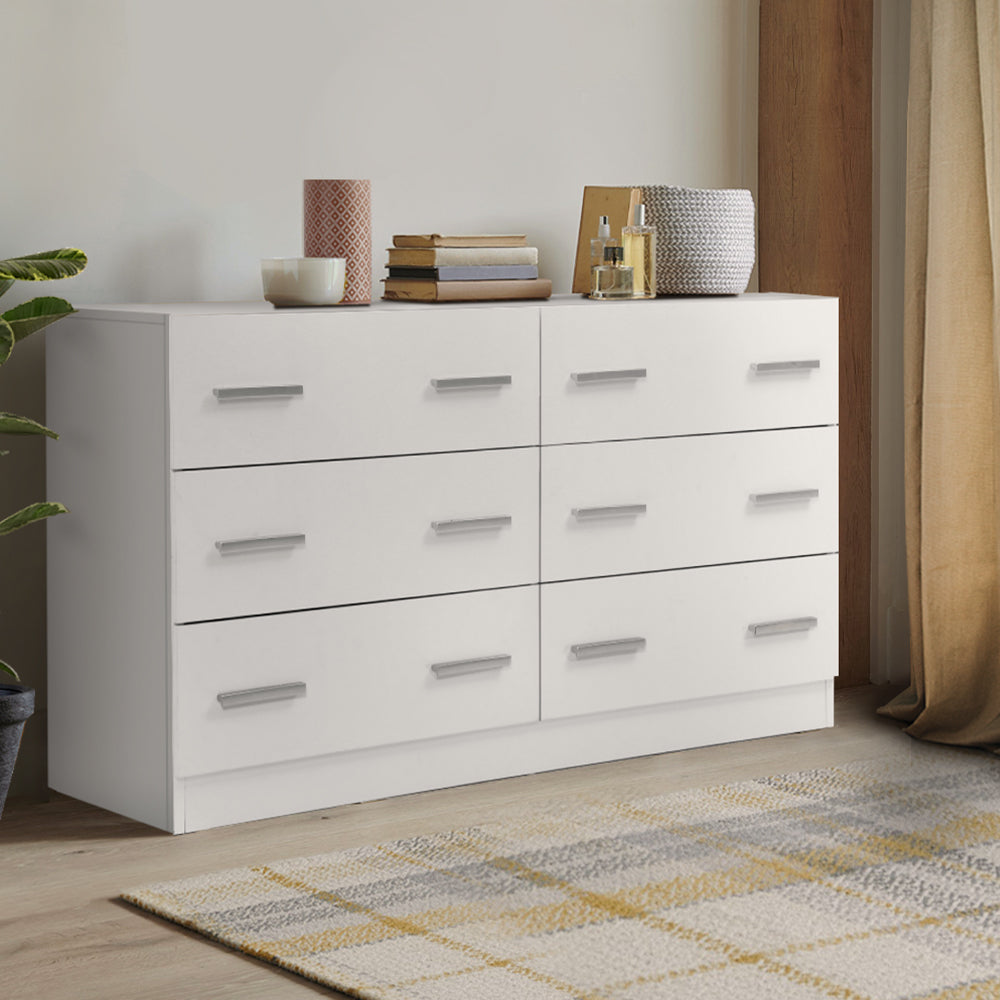 Linden 6 Chest of Drawers - VEDA White
