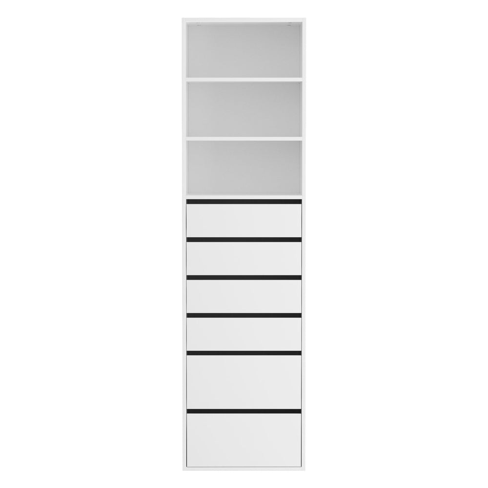Rowan 6 Drawer Tallboy – White – Medium