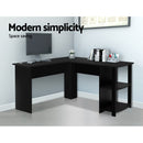 L-Shape Computer Desk - Black