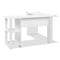 L-Shape Computer Desk with shelfing - White