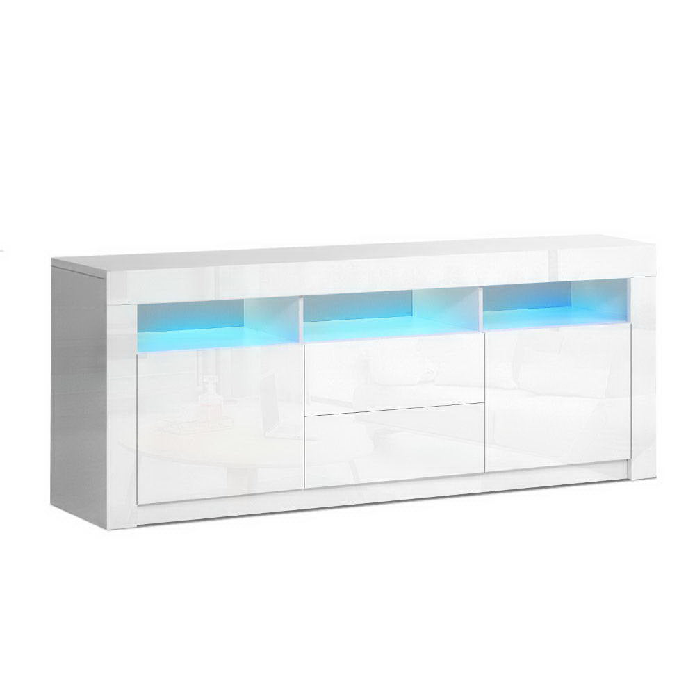 Anna LED TV Cabinet – White – 160 cm