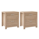 Atlas 2x Bedside Table 2 Drawers - MAXI Pine