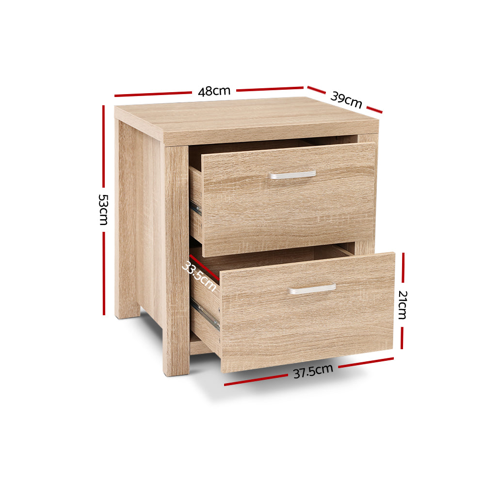 Atlas Bedside Tables – Pine – Set of 2