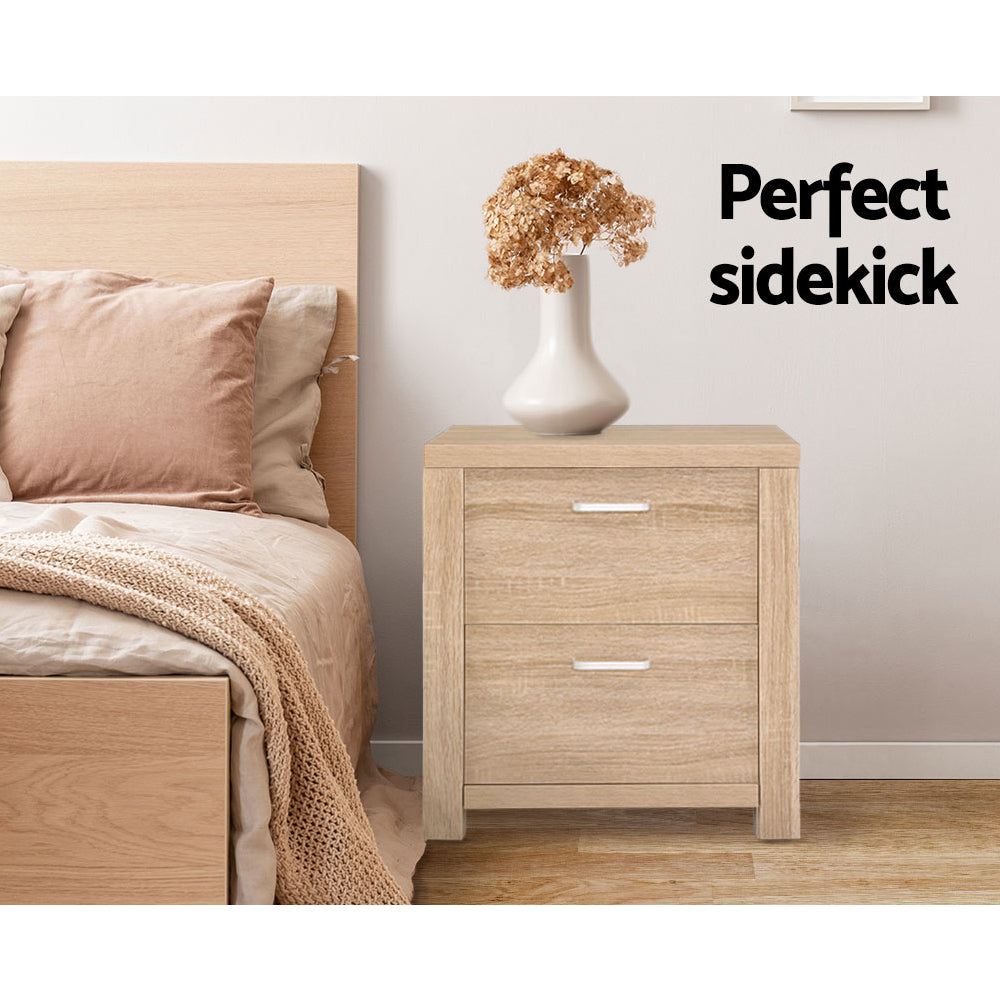 Atlas Bedside Tables – Pine – Set of 2