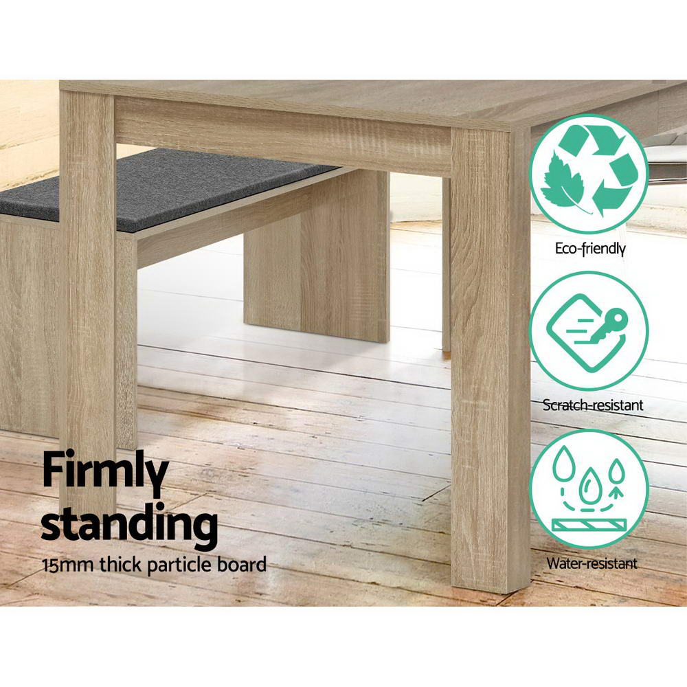 Camden 4 Seater Dining Table – Oak – 120 cm