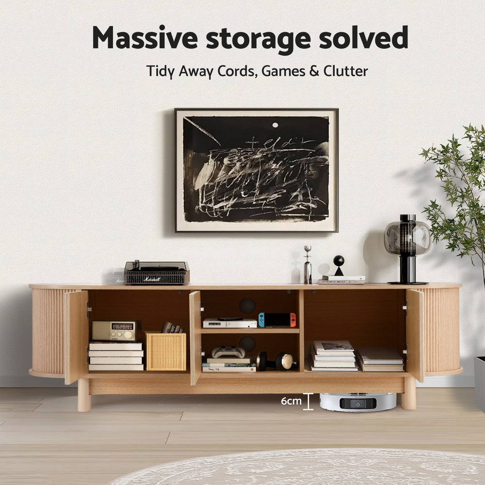 Nova TV Unit Entertainment Storage Cabinet – Pine – 160 cm