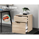 2 Drawer Filing Cabinet Office Storage - Grey