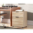 2 Drawer Filing Cabinet Office Storage - Grey