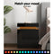 2 Drawer LED Bedside Table - Black