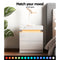 Lift-up Storage LED Bedside Table - White