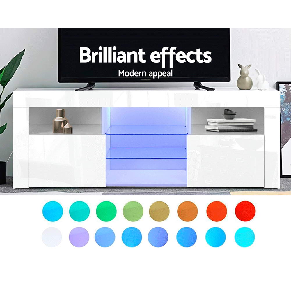 Bobi LED TV Cabinet – White – 160 cm