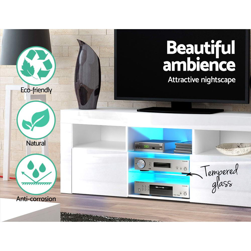Bobi LED TV Cabinet – White – 160 cm