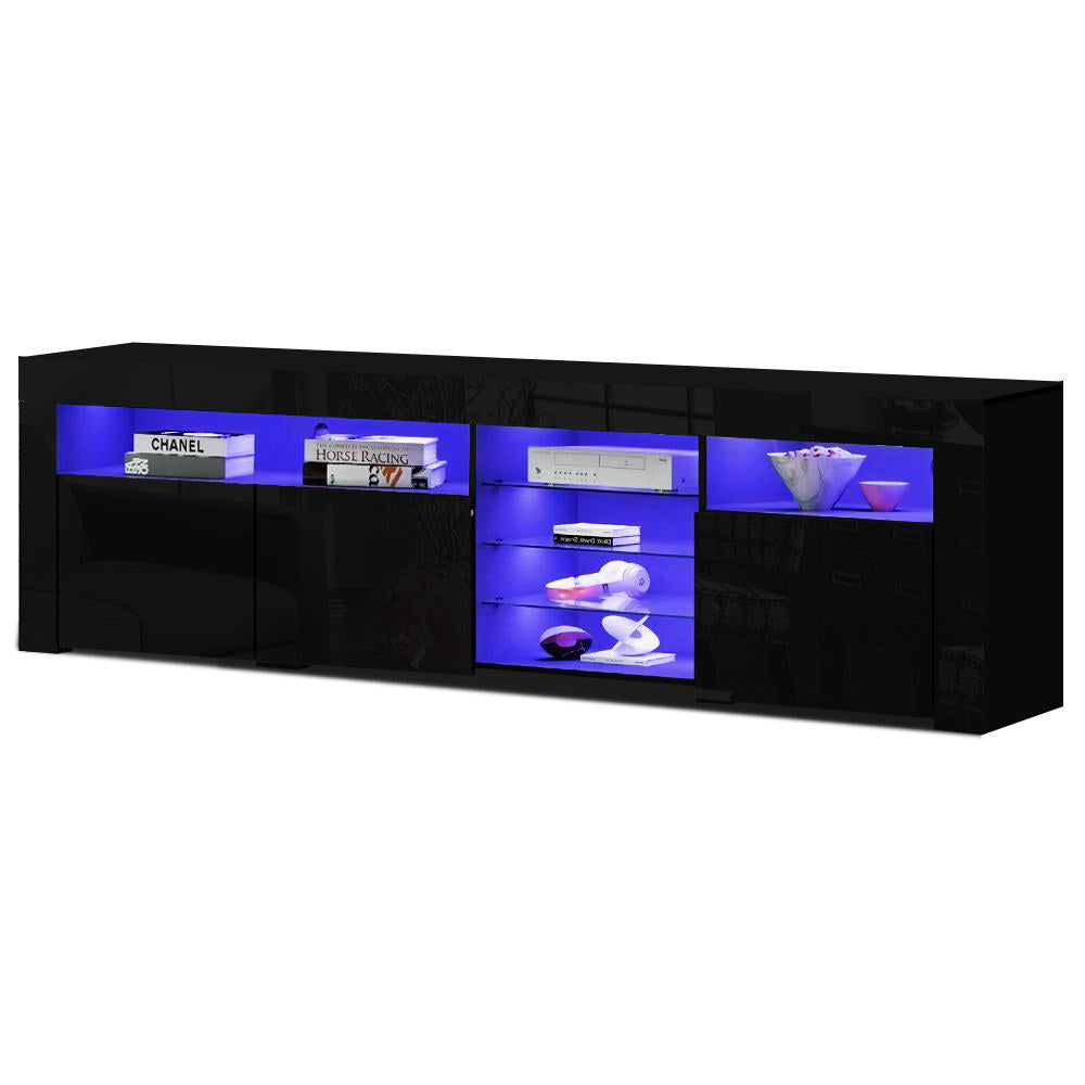 Nolan LED TV Cabinet – Black – 180 cm