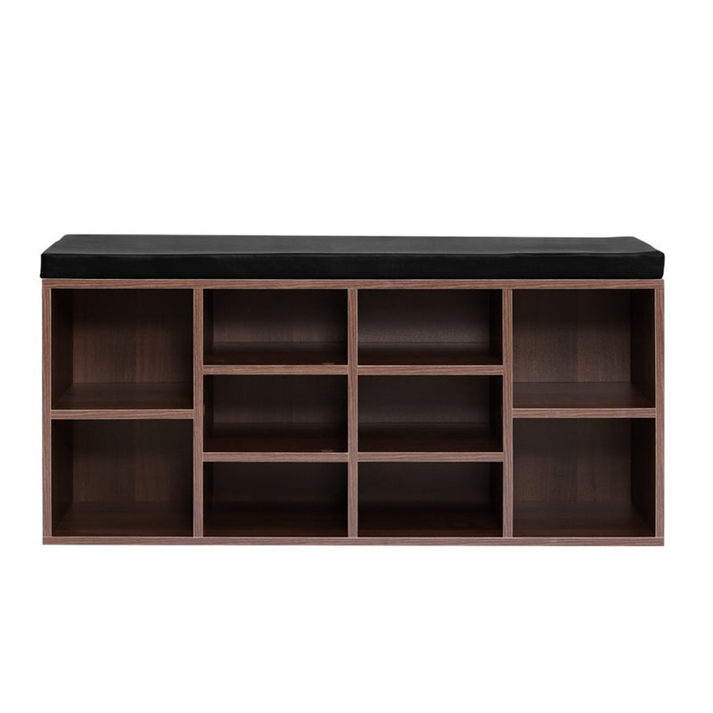 Shoe Cabinet Storage Rack - Walnut Color