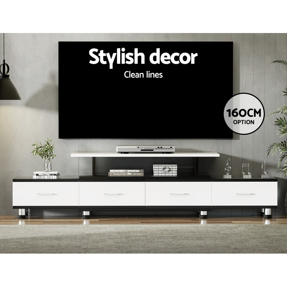 Arlo TV Entertainment Unit – Black & White – 160-220 cm