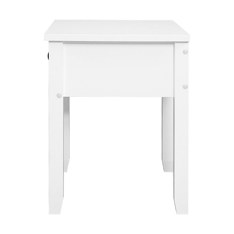 1 Drawer Bedside Table - White