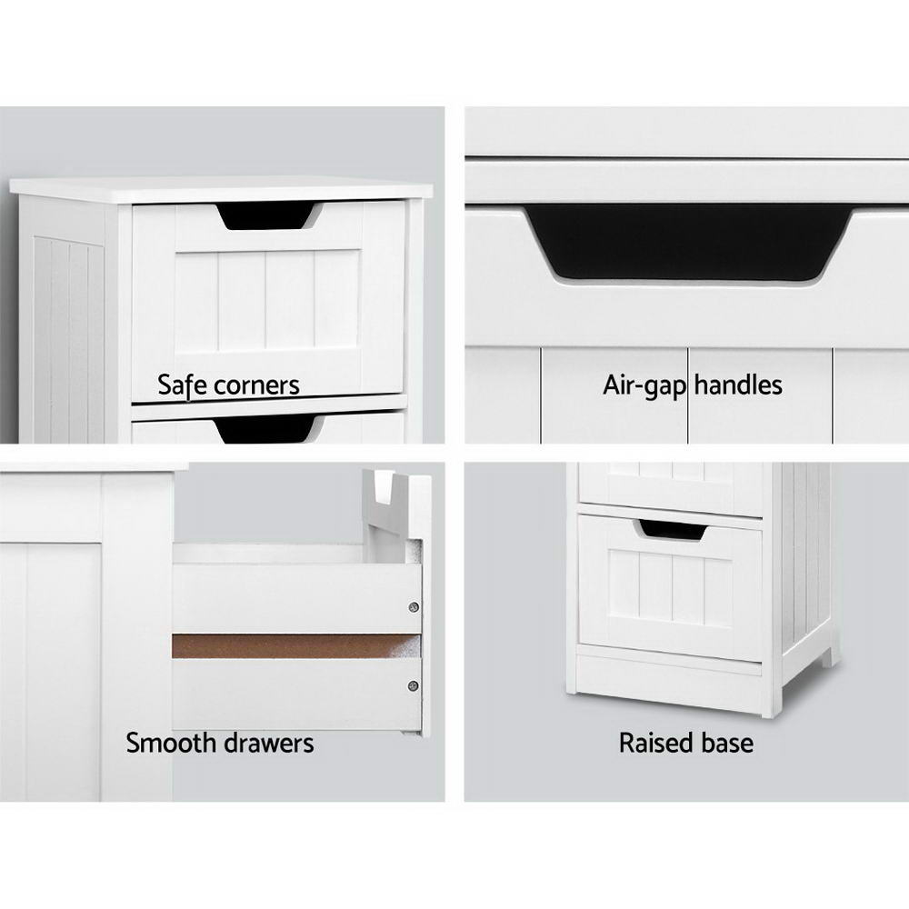 Leesa Storage Cabinet – White – 4 Drawer
