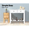 2 Drawer Console Table - White