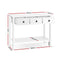 3 Drawers Console Table - White