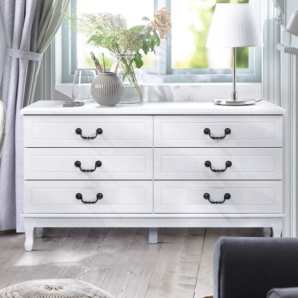 Arlo 6 Chest of Drawers - KUBI White