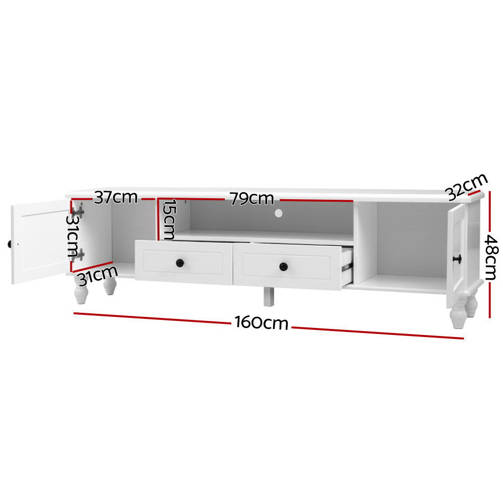 Kubi TV Cabinet – White – 160 cm