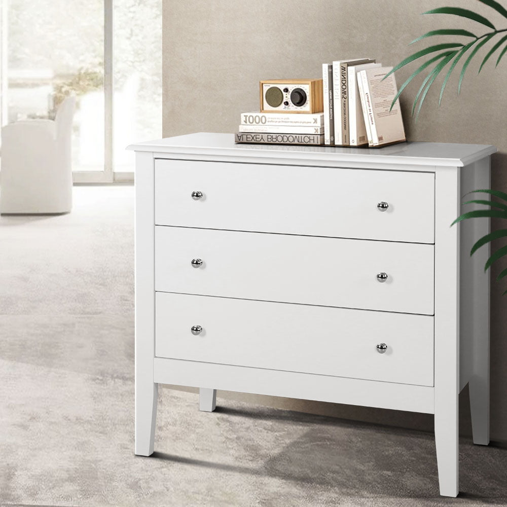 Haven 3 Chest of Drawers - BRITTANY White