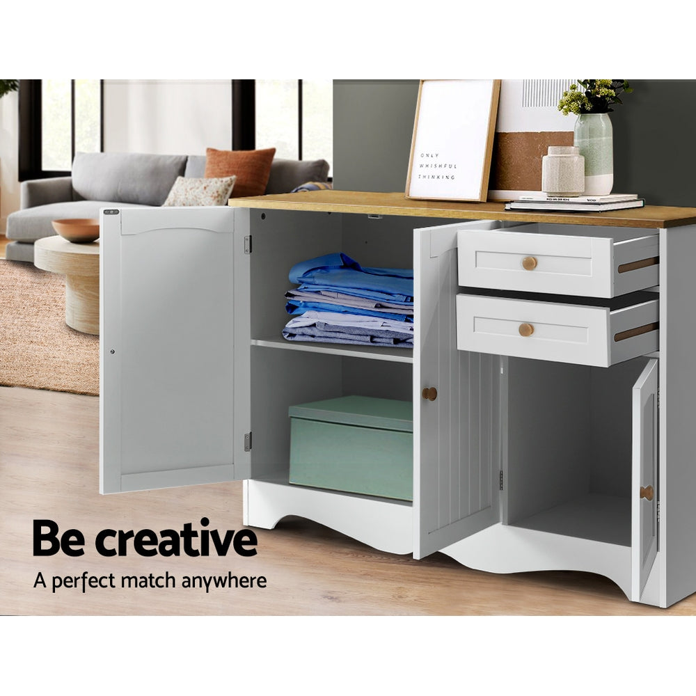 Berne Buffet Sideboard – White – 110 cm
