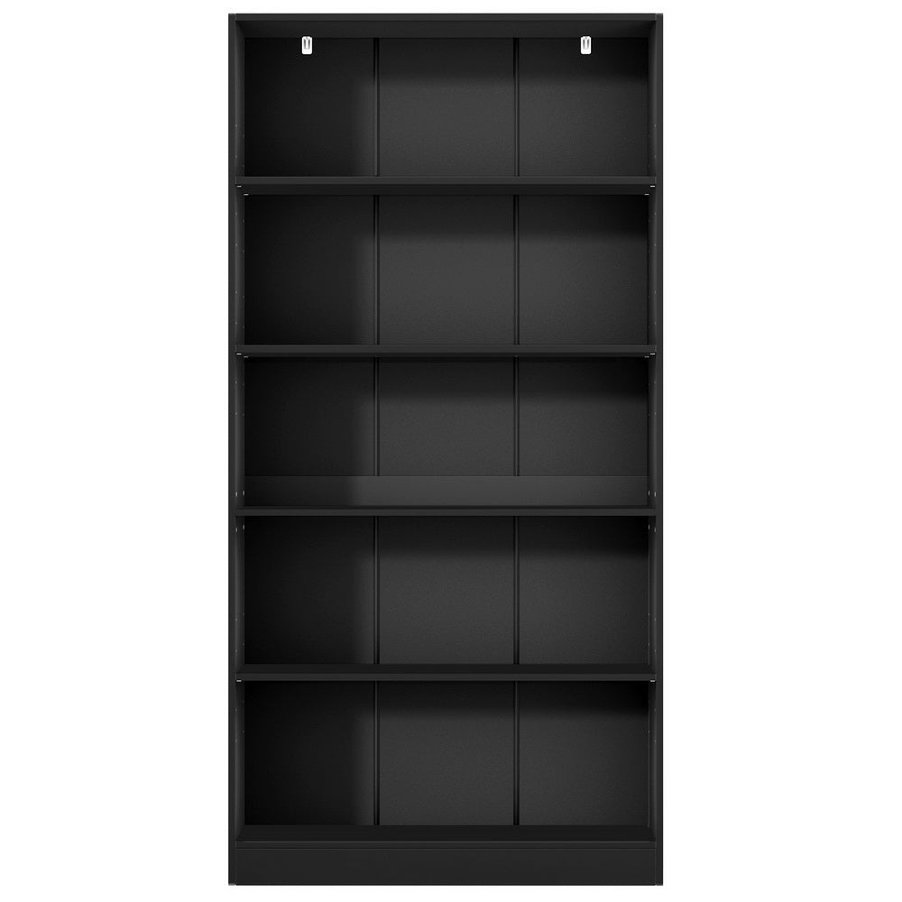 Anton 5-Tier Bookshelf – Black – 182 cm