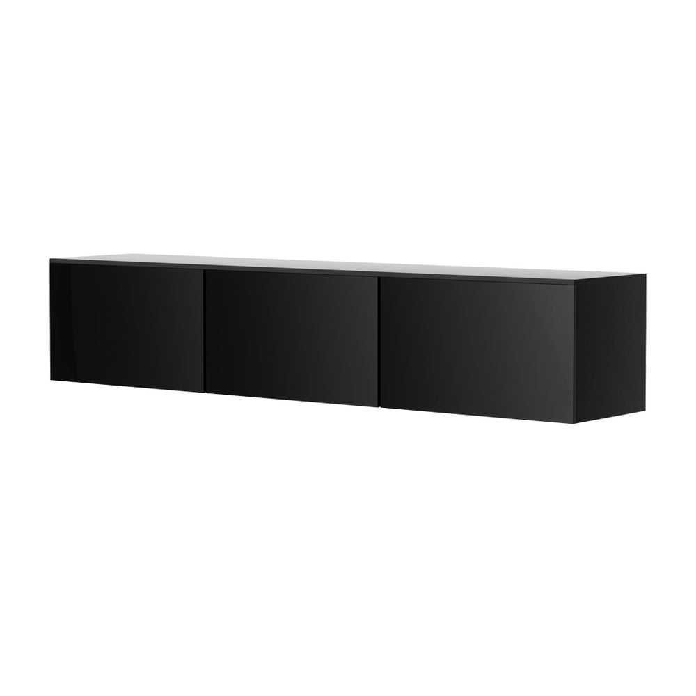 Hugo Floating Entertainment Unit – Black – 200 cm